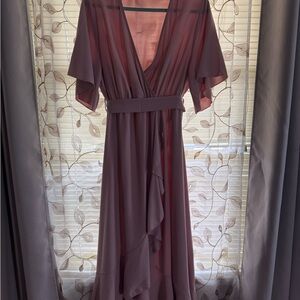 Elegant Mauve Maxi Dress